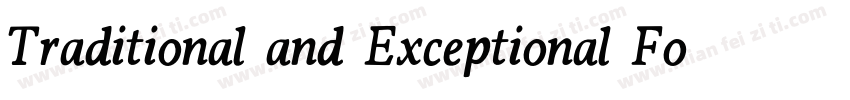 Traditional and Exceptional Font字体转换
